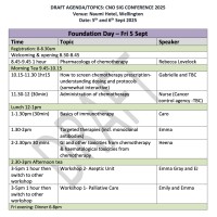 Friday 5 September Foundation Day Draft programme