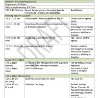 Saturday 6 September Draft programme